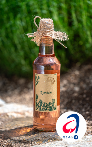 Bylinkový sirup Tymián z Bylinkarium Katov, oceněný značkou kvality Klasa.